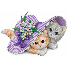 Load image into Gallery viewer, Diamond Painting - Partial Special Shaped - flower cat (40*30CM)
