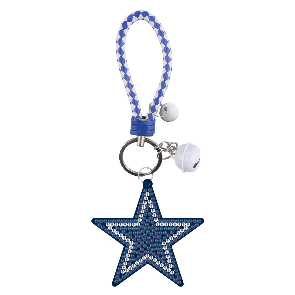 DIY Gem Keychains Double Sided Rugby Badge Craft Hanging Ornament (YS156)