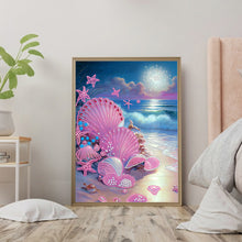 Load image into Gallery viewer, Diamond Painting - Partial Special Shaped - dreamy seaside beach shells (30*40CM)
