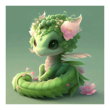 Load image into Gallery viewer, Diamond Painting - Full Round - Gorgeous Green Dragon (30*30CM)
