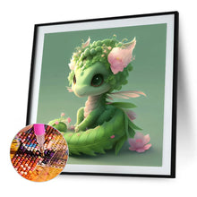 Load image into Gallery viewer, Diamond Painting - Full Round - Gorgeous Green Dragon (30*30CM)
