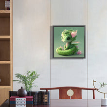Load image into Gallery viewer, Diamond Painting - Full Round - Gorgeous Green Dragon (30*30CM)
