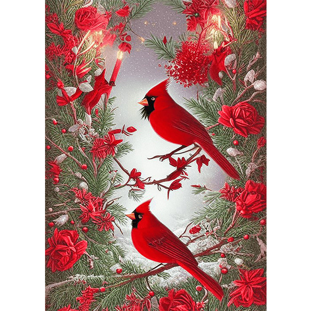 Diamond Painting - Full Square - cardinal bird (30*40CM)