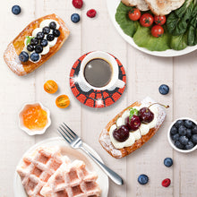 Load image into Gallery viewer, 6/8pcs Anti Slip Coasters with Holder DIY for Tabletop Protection (BD017)
