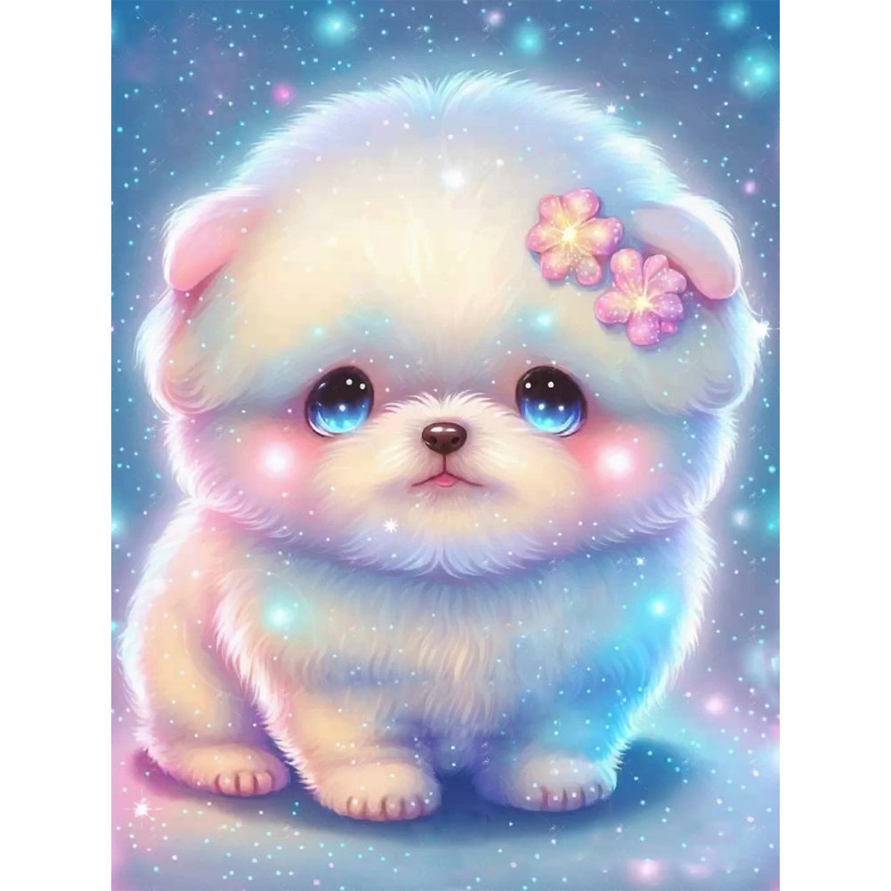 Diamond Painting - Full Round - fantasy cartoon puppy (30*40CM)