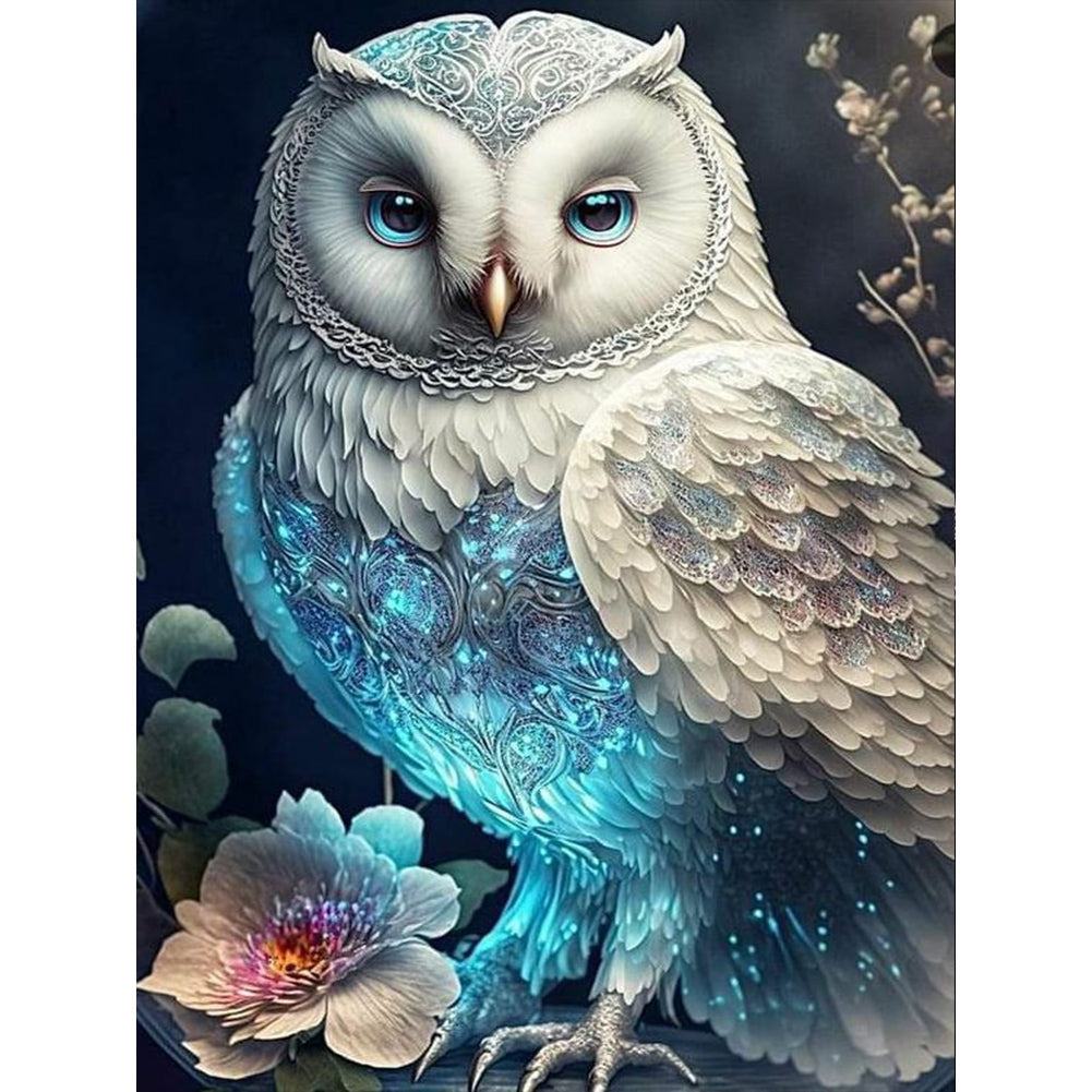 Diamond Painting - Full Round - Luminous Owl (30*40CM)