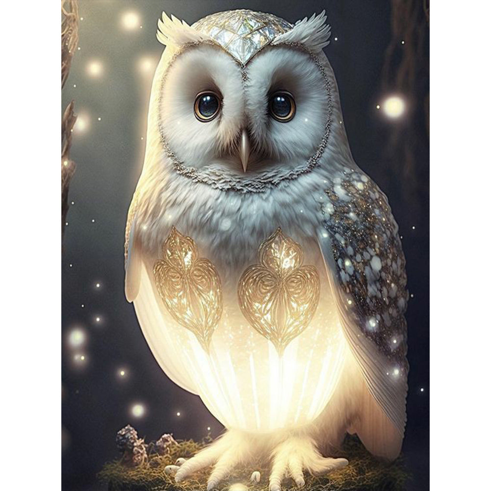 Diamond Painting - Full Round - Luminous Owl (30*40CM)