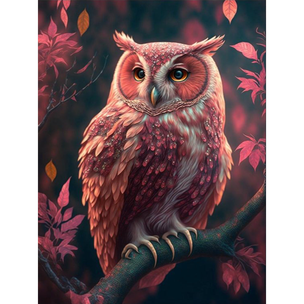 Diamond Painting - Full Round - Luminous Owl (30*40CM)