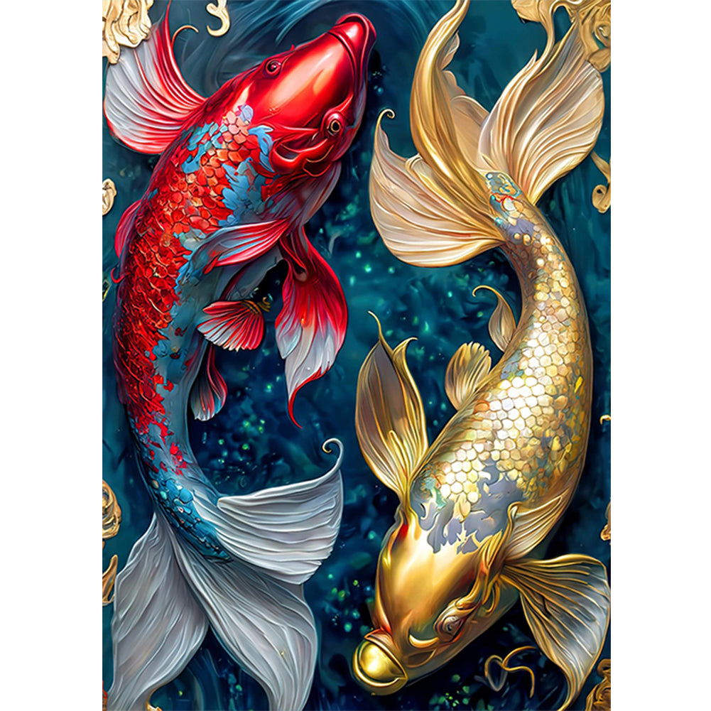 Diamond Painting - Full Round - Pisces Koi (30*40CM)