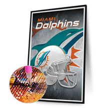 Load image into Gallery viewer, Diamond Painting - Full Round - NFL miami dolphins football team (35*50CM)
