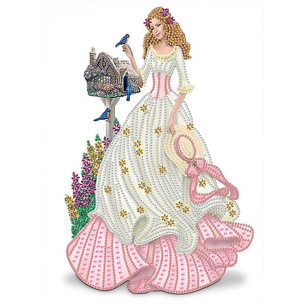 Diamond Painting - Partial Special Shaped - Elegant lady (30*40CM)