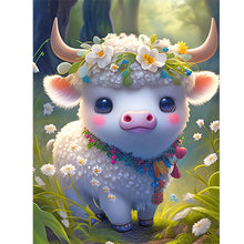 Load image into Gallery viewer, Diamond Painting - Full Round - Floral version of the zodiac ox (30*40CM)
