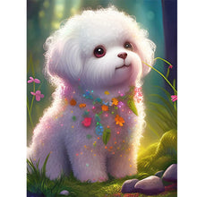 Load image into Gallery viewer, Diamond Painting - Full Round - flower version zodiac dog (30*40CM)
