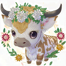 Load image into Gallery viewer, Diamond Painting - Partial Special Shaped - comic version zodiac ox (30*30CM)
