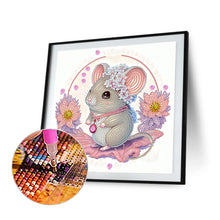 Load image into Gallery viewer, Diamond Painting - Partial Special Shaped - Comic version of the zodiac rat (30*30CM)

