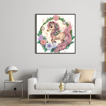 Load image into Gallery viewer, Diamond Painting - Partial Special Shaped - Comic version of the zodiac horse (30*30CM)
