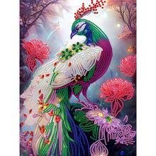 Load image into Gallery viewer, Diamond Painting - Partial Special Shaped - gorgeous peacock (30*40CM)
