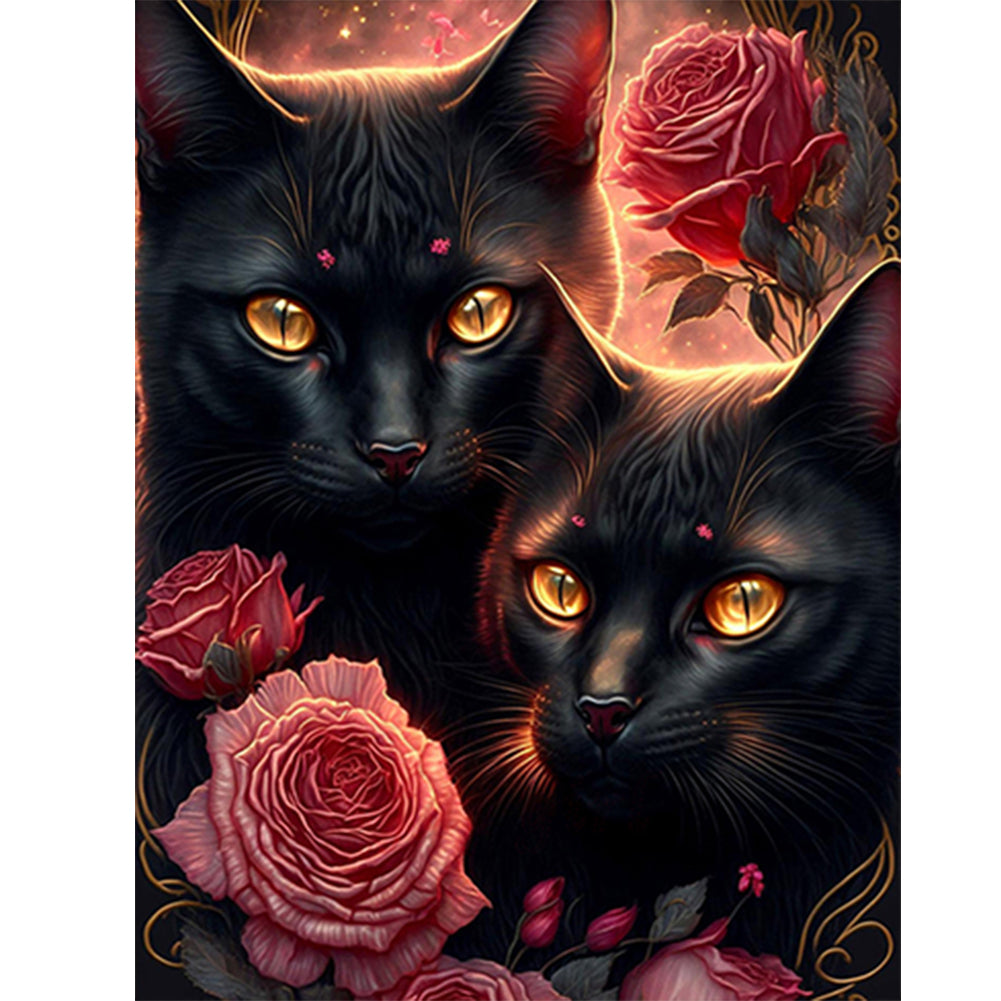 Diamond Painting - Full Round - exquisite black cat (30*40CM)