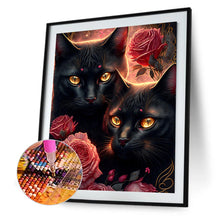 Load image into Gallery viewer, Diamond Painting - Full Round - exquisite black cat (30*40CM)
