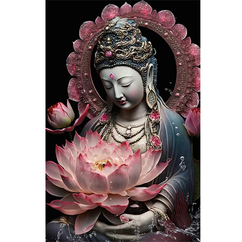 Diamond Painting - Full Round - buddhist lotus avalokitesvara (40*60CM)