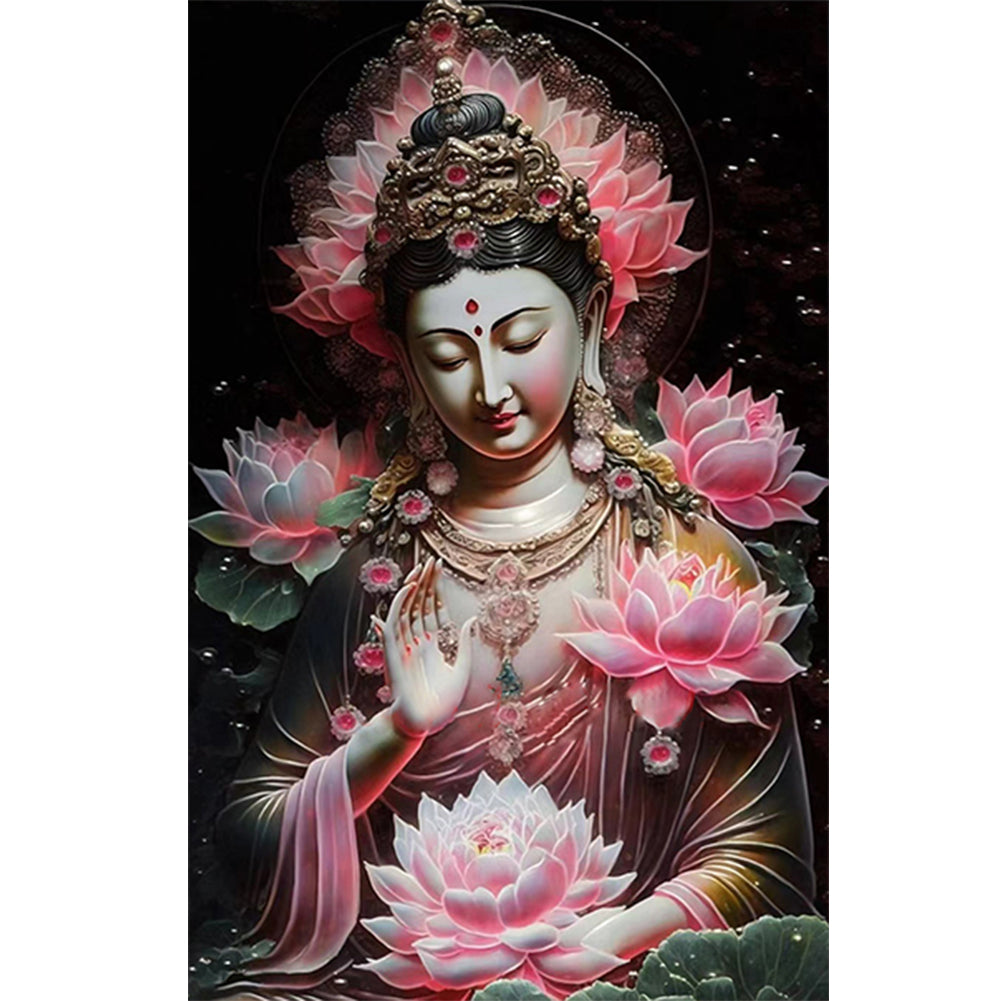 Diamond Painting - Full Round - buddhist lotus avalokitesvara (40*60CM)