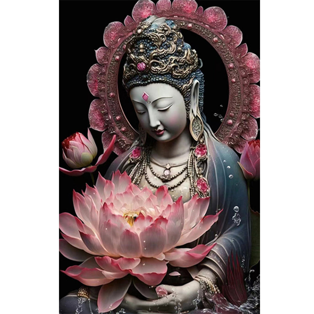 Diamond Painting - Full Round - buddhist lotus avalokitesvara (40*60CM)