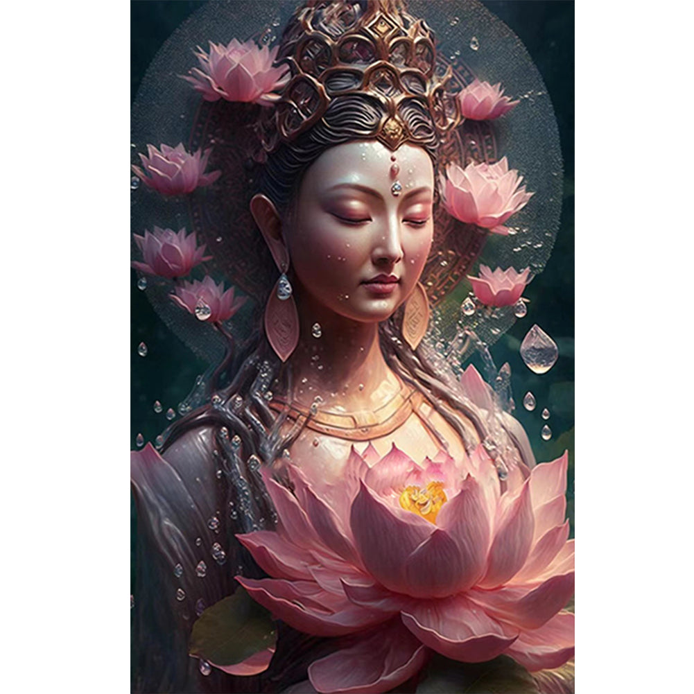 Diamond Painting - Full Round - buddhist lotus avalokitesvara (40*60CM)