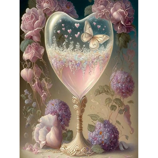 Diamond Painting - Full Round - flower crystal cup (30*40CM)
