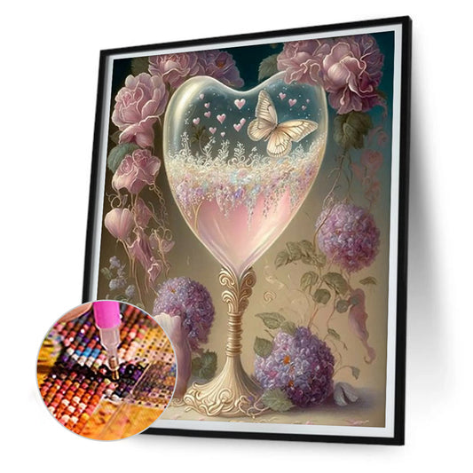 Diamond Painting - Full Round - flower crystal cup (30*40CM)