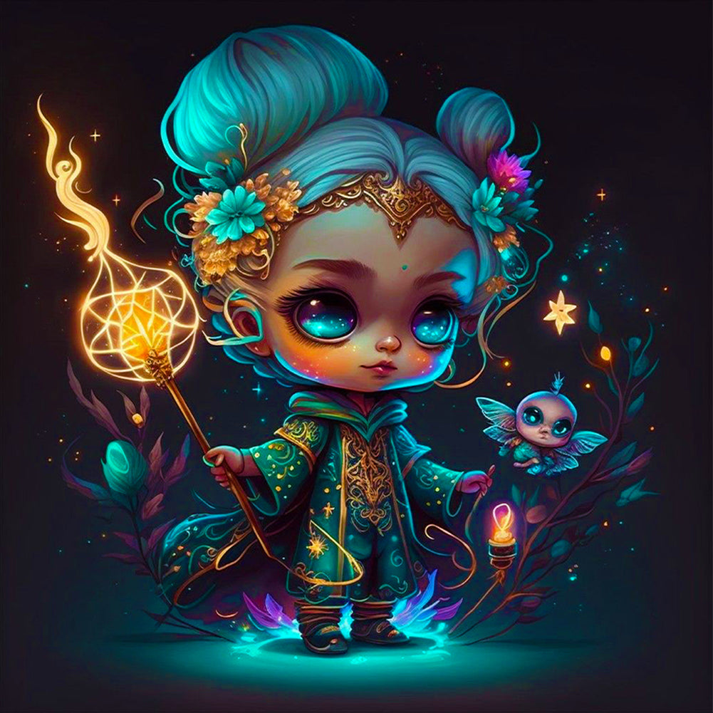 Diamond Painting - Full Round - elf girl (30*30CM)