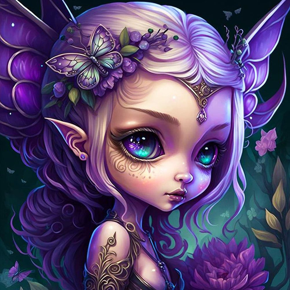 Diamond Painting - Full Round - elf girl (30*30CM)