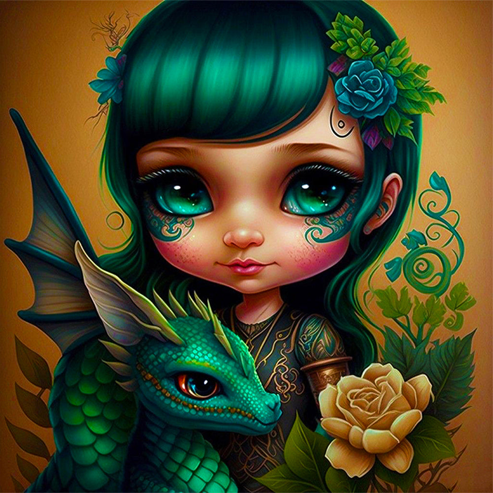 Diamond Painting - Full Round - elf girl (30*30CM)