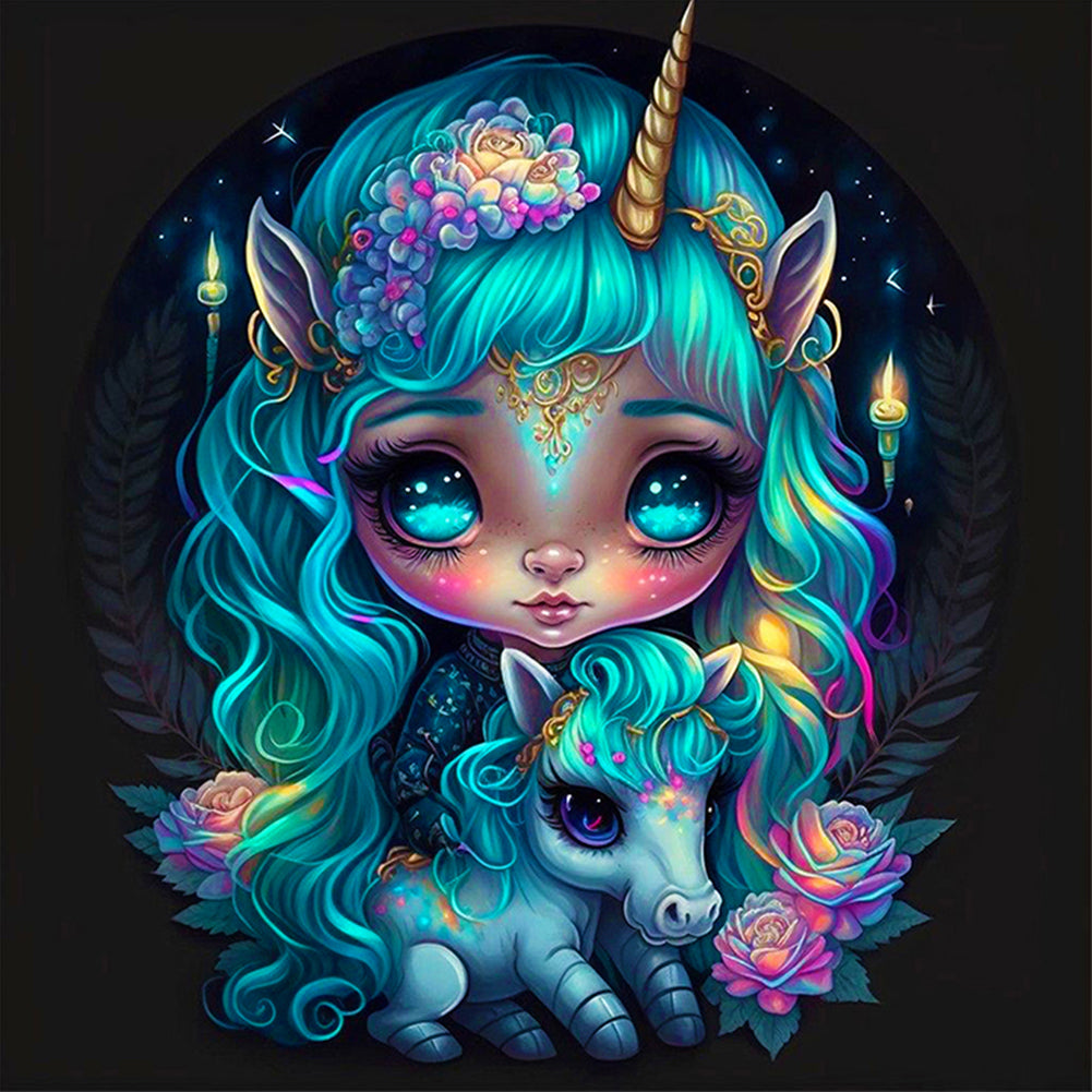 Diamond Painting - Full Round - elf girl (30*30CM)