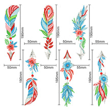 Load image into Gallery viewer, 6pcs DIY Feather Diamond Painting Bookmarks with Crystal Pendant (SQ204)
