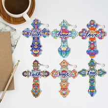 Load image into Gallery viewer, 6pcs DIY Feather Diamond Painting Bookmarks with Crystal Pendant (SQ208)
