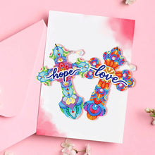 Load image into Gallery viewer, 6pcs DIY Feather Diamond Painting Bookmarks with Crystal Pendant (SQ208)
