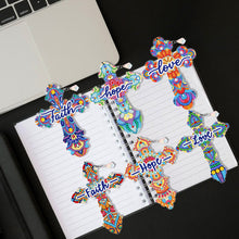 Load image into Gallery viewer, 6pcs DIY Feather Diamond Painting Bookmarks with Crystal Pendant (SQ208)
