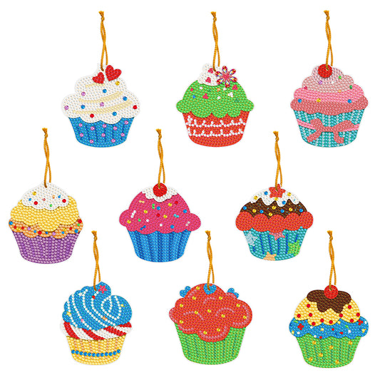 9pcs DIY Crystal Diamond Pendant Paint by Number Single-sided for Gift (GS210)