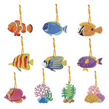 Load image into Gallery viewer, 10pcs DIY Crystal Diamond Pendant Paint by Number Single-sided for Gift (GS216)
