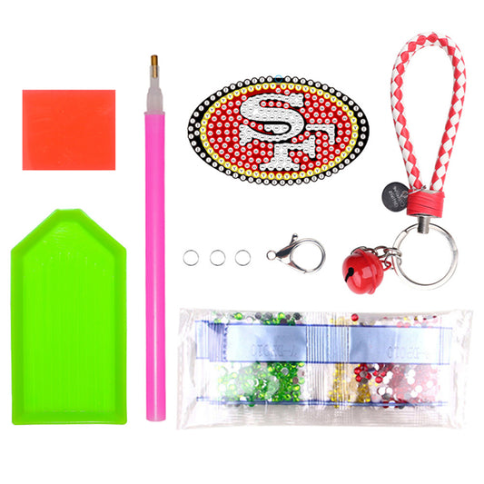 DIY Diamond Art Keychains Craft Rugby Team Badge Hanging Ornament (YS161)