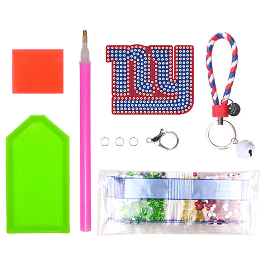 DIY Diamond Art Keychains Craft Rugby Team Badge Hanging Ornament (YS168)