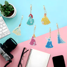 Load image into Gallery viewer, 6pcs DIY Diamond Art Keychains Handmade Cartoon Craft Hanging Ornament (Y1137)
