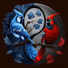 Load image into Gallery viewer, Diamond Painting - Full Round - Tai Chi red and blue bird painting (30*30CM)
