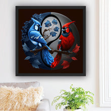 Load image into Gallery viewer, Diamond Painting - Full Round - Tai Chi red and blue bird painting (30*30CM)
