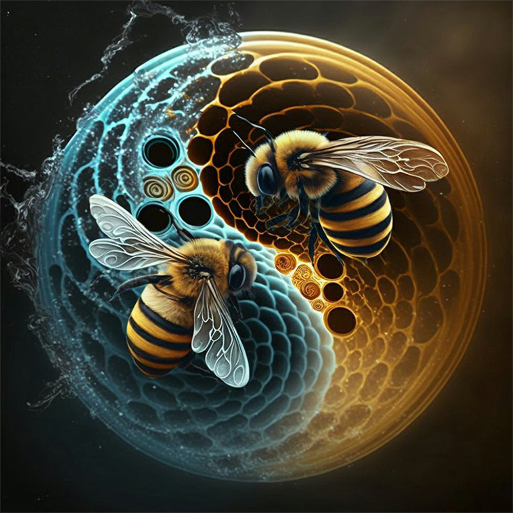 Diamond Painting - Full Round - Tai Chi bee painting (30*30CM)