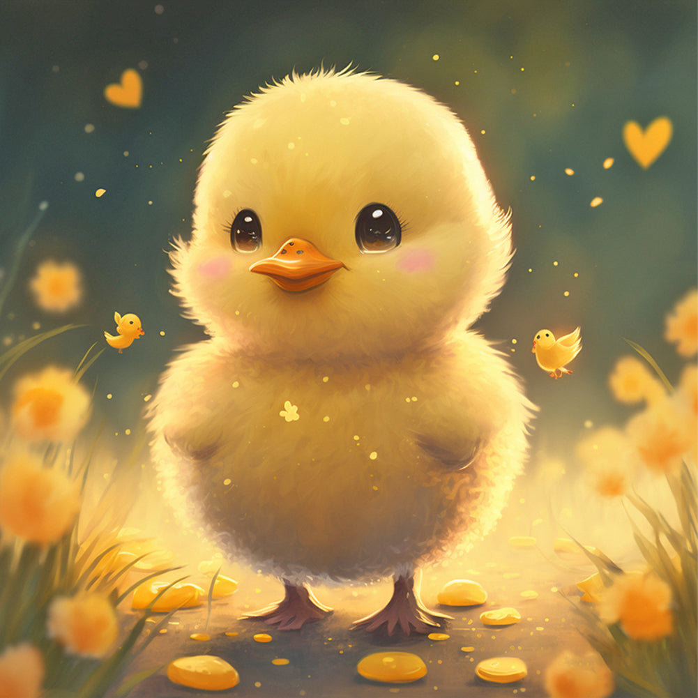 Diamond Painting - Full Round - little yellow duck (30*30CM)
