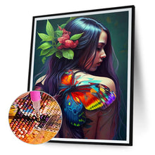 Load image into Gallery viewer, Diamond Painting - Full Round - personality girl flowers and birds back (30*40CM)
