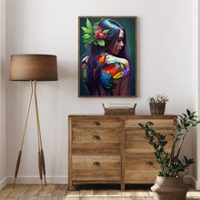 Load image into Gallery viewer, Diamond Painting - Full Round - personality girl flowers and birds back (30*40CM)
