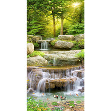 Load image into Gallery viewer, Diamond Painting - Full Round - forest waterfall (40*80CM)
