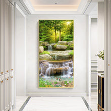 Load image into Gallery viewer, Diamond Painting - Full Round - forest waterfall (40*80CM)
